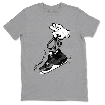 4s Fear shirts to match jordans Cartoon Hands sneaker match tees Air Jordan 4 Retro Fear match shoes to clothes SNRT Sneaker Tees unisex cotton Heather Grey 2 shirts