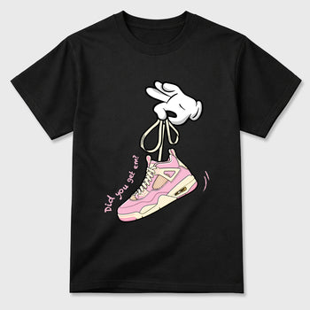 Sneaker match tees – Sneaker Tees To Match Air Jordan 4 Iced Carmine Shoes – Cartoon Hands Tee Black 2