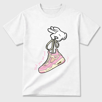 Sneaker match tees – Sneaker Tees To Match Air Jordan 4 Iced Carmine Shoes – Cartoon Hands Tee White 2