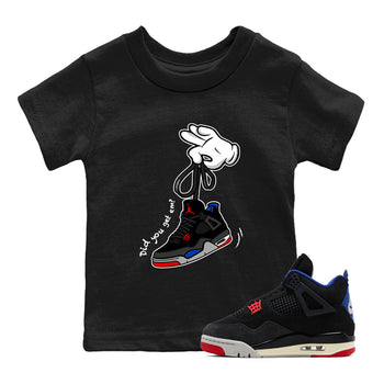 Sneaker match tees – Sneaker Tees To Match Jordan 4 Retro Rare Air Shoes – Cartoon Hands Kids T-Shirt Black 1