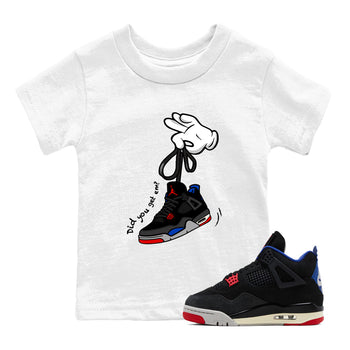 Sneaker match tees – Sneaker Tees To Match Jordan 4 Retro Rare Air Shoes – Cartoon Hands Kids T-Shirt White 1