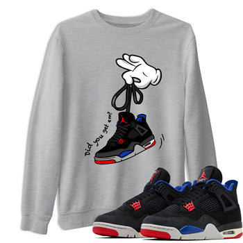 Sneaker match tees – Sneaker Tees To Match Jordan 4 Retro Rare Air Shoes – Cartoon Hands Tee Heather Grey 1