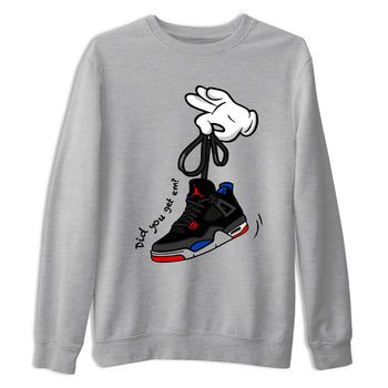 Sneaker match tees – Sneaker Tees To Match Jordan 4 Retro Rare Air Shoes – Cartoon Hands Tee Heather Grey 2