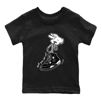 4s White Thunder Shirts To Match Jordans Cartoon Hands sneaker match tees Air Jordan 4 White Thunder Tee SNRT Sneaker Release Tees Youth Baby Black 2 crew neck shirts