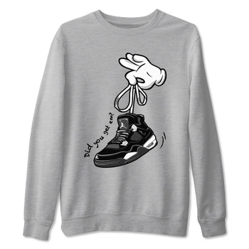 4s White Thunder Shirts To Match Jordans Cartoon Hands sneaker match tees Air Jordan 4 White Thunder Tee SNRT Sneaker Release Tees unisex cotton Heather Grey 2 crew neck shirts