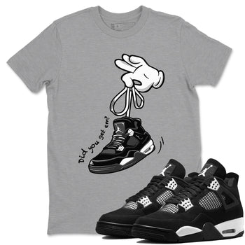 4s White Thunder Shirts To Match Jordans Cartoon Hands sneaker match tees Air Jordan 4 White Thunder Tee SNRT Sneaker Release Tees unisex cotton Heather Grey 1 crew neck shirts