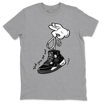 4s White Thunder Shirts To Match Jordans Cartoon Hands sneaker match tees Air Jordan 4 White Thunder Tee SNRT Sneaker Release Tees unisex cotton Heather Grey 2 crew neck shirts