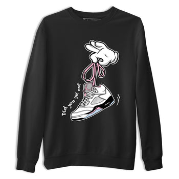 Sneaker match tees – Sneaker Tees To Match Air Jordan 5 Medium Soft Pink Shoes – Cartoon Hands Tee Black 2