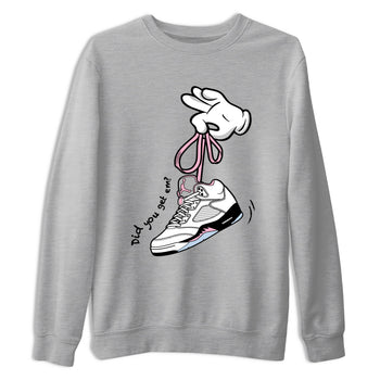Sneaker match tees – Sneaker Tees To Match Air Jordan 5 Medium Soft Pink Shoes – Cartoon Hands Tee Heather Grey 2