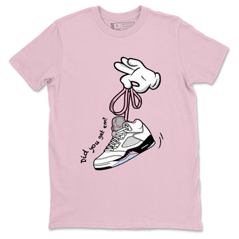 Sneaker match tees – Sneaker Tees To Match Air Jordan 5 Medium Soft Pink Shoes – Cartoon Hands Tee Pink 2