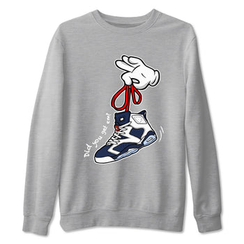 6s White And Midnight Navy shirts to match jordans Cartoon Hands sneaker match tees Air Jordan 6 White And Midnight Navy SNRT Sneaker Tees streetwear brand Heather Grey 2 unisex cotton tee