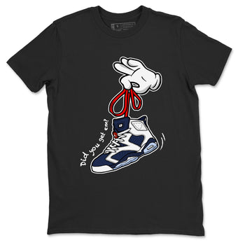 6s White And Midnight Navy shirts to match jordans Cartoon Hands sneaker match tees Air Jordan 6 White And Midnight Navy SNRT Sneaker Tees streetwear brand Black 2 unisex cotton tee