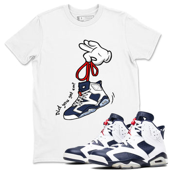 6s White And Midnight Navy shirts to match jordans Cartoon Hands sneaker match tees Air Jordan 6 White And Midnight Navy SNRT Sneaker Tees streetwear brand White 1 unisex cotton tee
