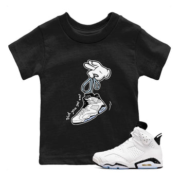 AJ6 White Black shirts to match jordans Cartoon Hands sneaker match tees Air Jordan 6 White Black SNRT Sneaker Tees streetwear brand Baby and Youth Black 1 cotton tee