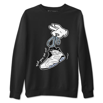 AJ6 White Black shirts to match jordans Cartoon Hands sneaker match tees Air Jordan 6 White Black SNRT Sneaker Tees streetwear brand Black 2 unisex cotton tee