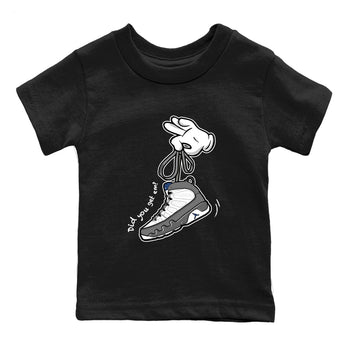 Sneaker match tees – Sneaker Tees To Match Air Jordan 9 Flint Grey Shoes – Cartoon Hands Kids T-Shirt Black 2