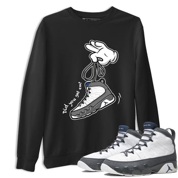 Sneaker match tees – Sneaker Tees To Match Air Jordan 9 Flint Grey Shoes – Cartoon Hands Tee Black 1