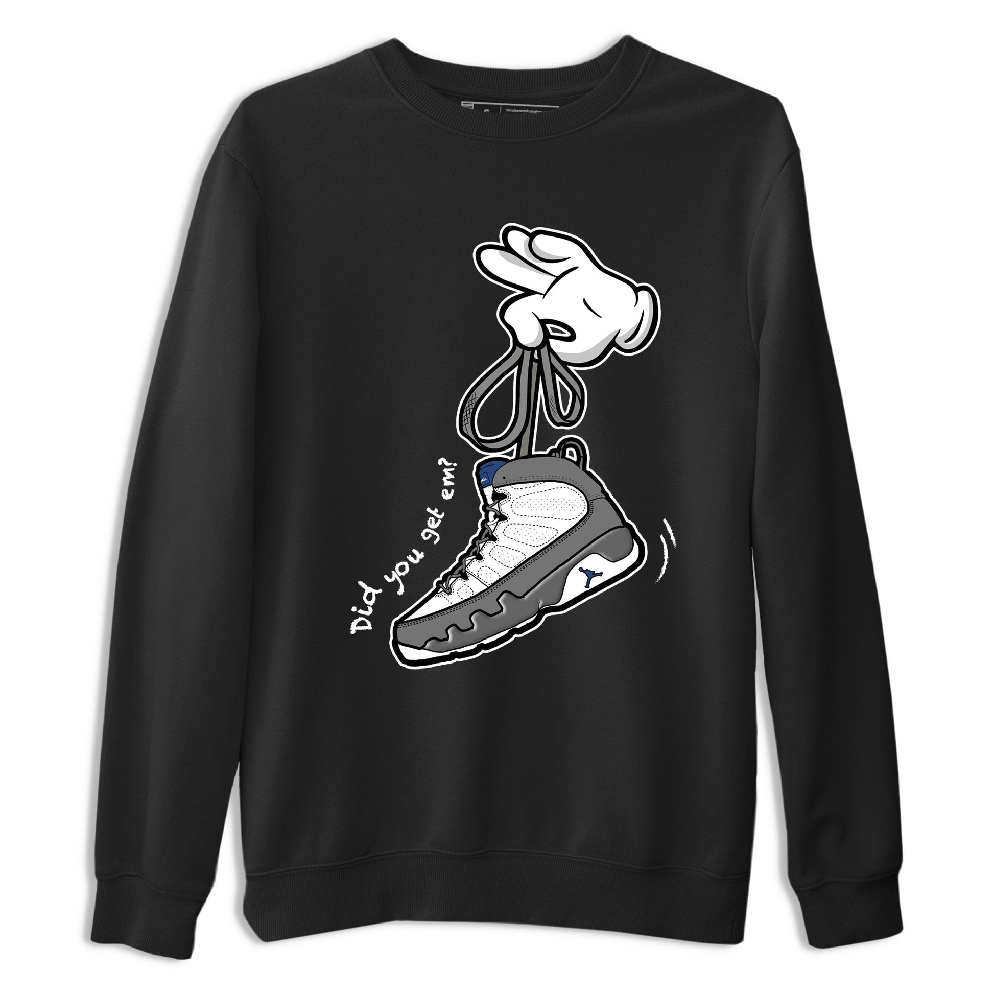 Sneaker match tees – Sneaker Tees To Match Air Jordan 9 Flint Grey Shoes – Cartoon Hands Tee Black 2