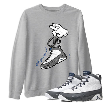 Sneaker match tees – Sneaker Tees To Match Air Jordan 9 Flint Grey Shoes – Cartoon Hands Tee Heather Grey 1