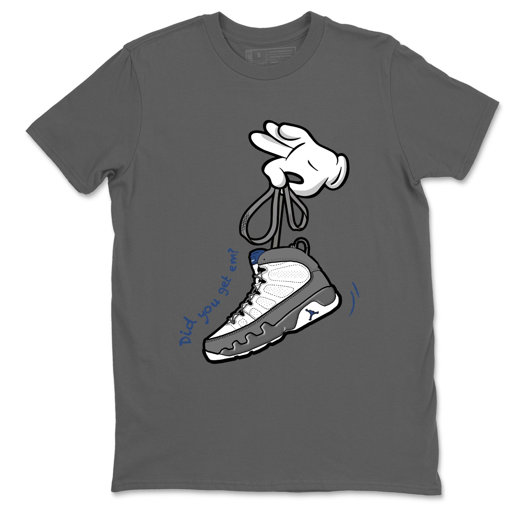 Sneaker match tees – Sneaker Tees To Match Air Jordan 9 Flint Grey Shoes – Cartoon Hands Tee Cool Grey 2