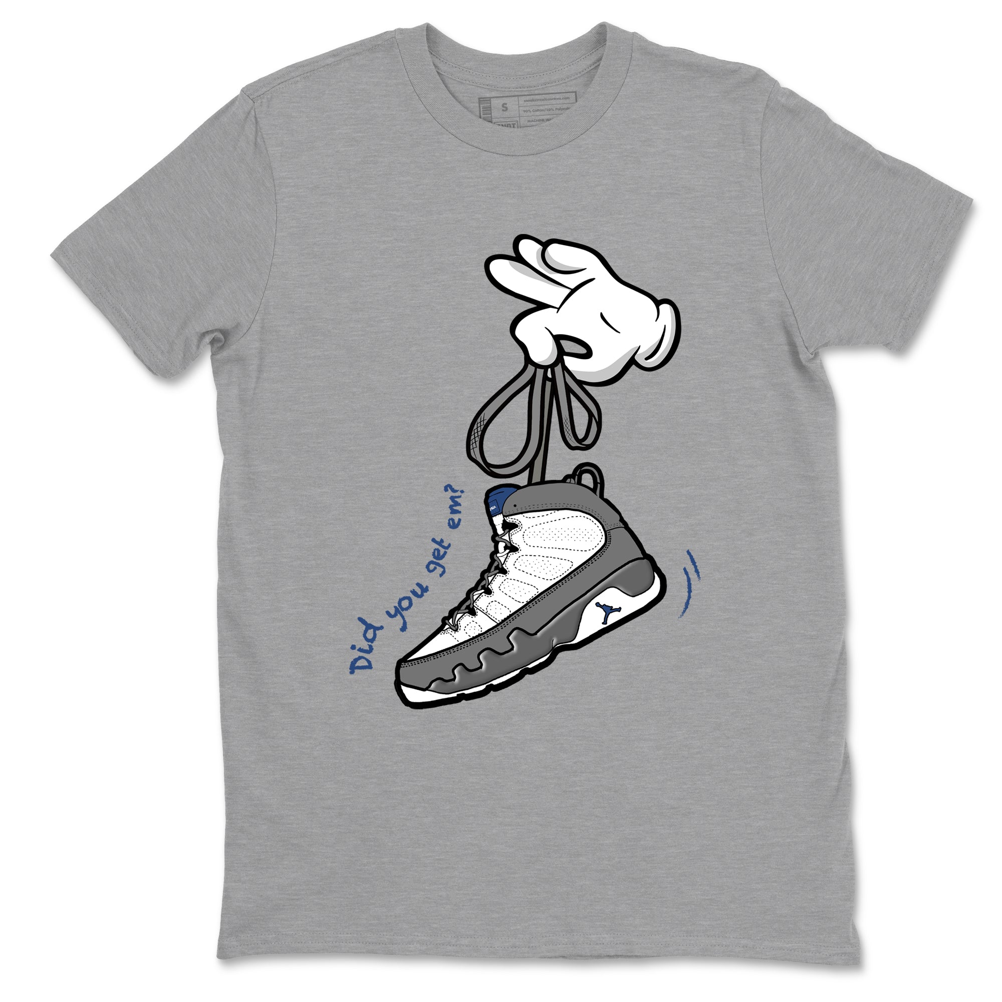 Sneaker match tees – Sneaker Tees To Match Air Jordan 9 Flint Grey Shoes – Cartoon Hands Tee Heather Grey 2