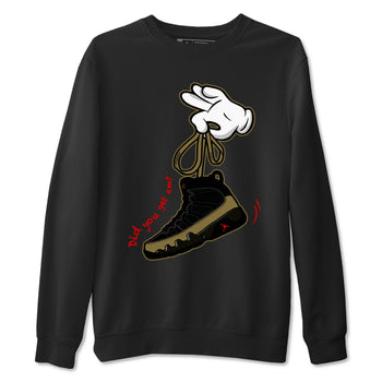 9s Olive shirts to match jordans Cartoon Hands sneaker match tees Air Jordan 9 Olive match shoes to clothes SNRT Sneaker Tees unisex cotton Black 2 shirts