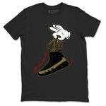 9s Olive shirts to match jordans Cartoon Hands sneaker match tees Air Jordan 9 Olive match shoes to clothes SNRT Sneaker Tees unisex cotton Black 2 shirts