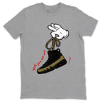 9s Olive shirts to match jordans Cartoon Hands sneaker match tees Air Jordan 9 Olive match shoes to clothes SNRT Sneaker Tees unisex cotton Heather Grey 2 shirts