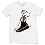 9s Olive shirts to match jordans Cartoon Hands sneaker match tees Air Jordan 9 Olive match shoes to clothes SNRT Sneaker Tees unisex cotton White 2 shirts