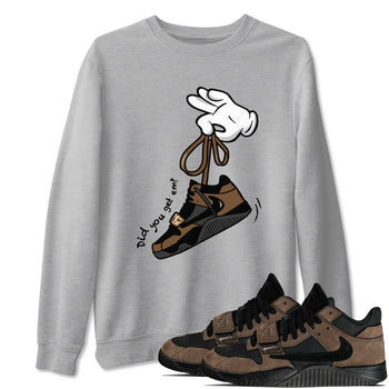 Jordan Jumpman Jack x Travis Scott x Dark Mocha shirts to match jordans Cartoon Hands sneaker match tees Jordan Jumpman Jack Travis Scott Dark Mocha SNRT Sneaker Release Tees unisex cotton Heather Grey 1 crew neck shirts