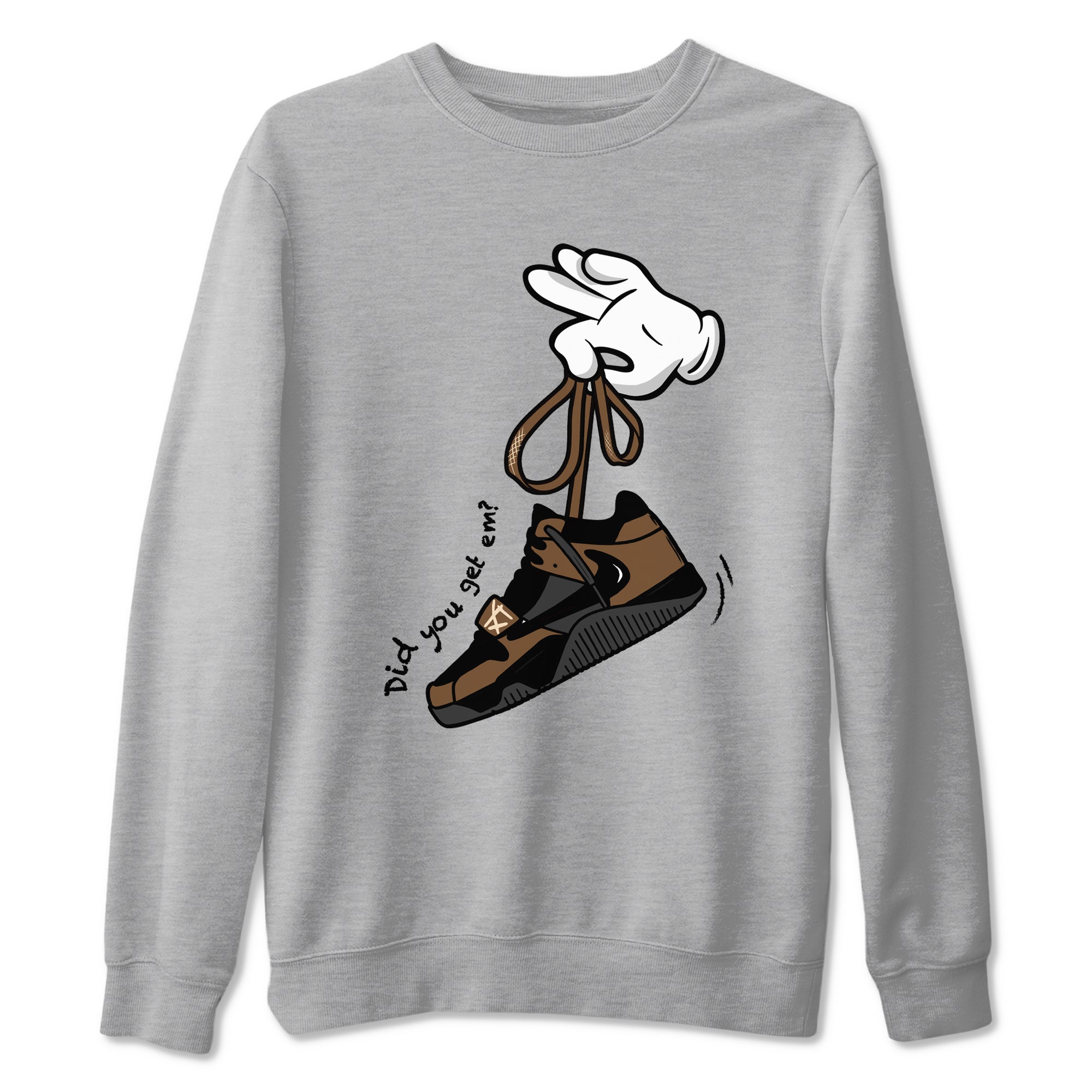 Jordan Jumpman Jack x Travis Scott x Dark Mocha shirts to match jordans Cartoon Hands sneaker match tees Jordan Jumpman Jack Travis Scott Dark Mocha SNRT Sneaker Release Tees unisex cotton Heather Grey 2 crew neck shirts