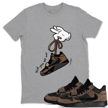 Jordan Jumpman Jack x Travis Scott x Dark Mocha shirts to match jordans Cartoon Hands sneaker match tees Jordan Jumpman Jack Travis Scott Dark Mocha SNRT Sneaker Release Tees unisex cotton Heather Grey 1 crew neck shirts