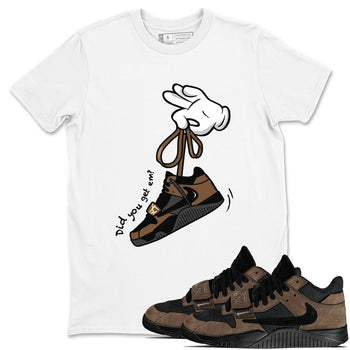 Jordan Jumpman Jack x Travis Scott x Dark Mocha shirts to match jordans Cartoon Hands sneaker match tees Jordan Jumpman Jack Travis Scott Dark Mocha SNRT Sneaker Release Tees unisex cotton White 1 crew neck shirts
