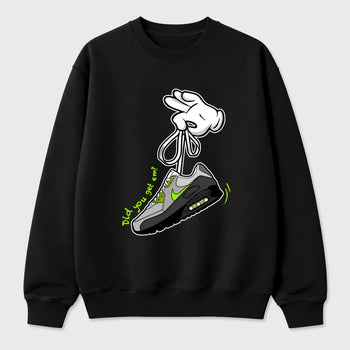 Sneaker match tees – Sneaker Tees To Match Air Max 90 Neon Yellow Shoes – Cartoon Hands Tee Black 2