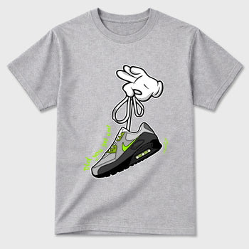 Sneaker match tees – Sneaker Tees To Match Air Max 90 Neon Yellow Shoes – Cartoon Hands Tee Heather Grey 2