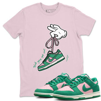 Dunk Low Medium Soft Pink Malachite shirt to match jordans Cartoon Hands sneaker tees Dunks Medium Soft Pink Malachite Streetwear Brand SNRT Sneaker Release Tees unisex cotton Pink 1 crew neck shirt