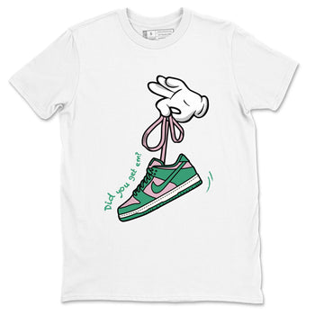 Dunk Low Medium Soft Pink Malachite shirt to match jordans Cartoon Hands sneaker tees Dunks Medium Soft Pink Malachite Streetwear Brand SNRT Sneaker Release Tees unisex cotton White 2 crew neck shirt