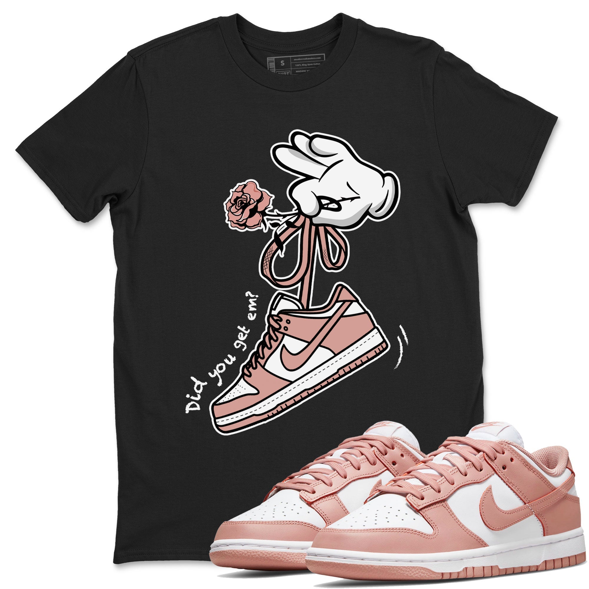 Cartoon Hands Unisex Adult Tops - Dunk Rose Whisper - SNRT Sneaker T-shirts