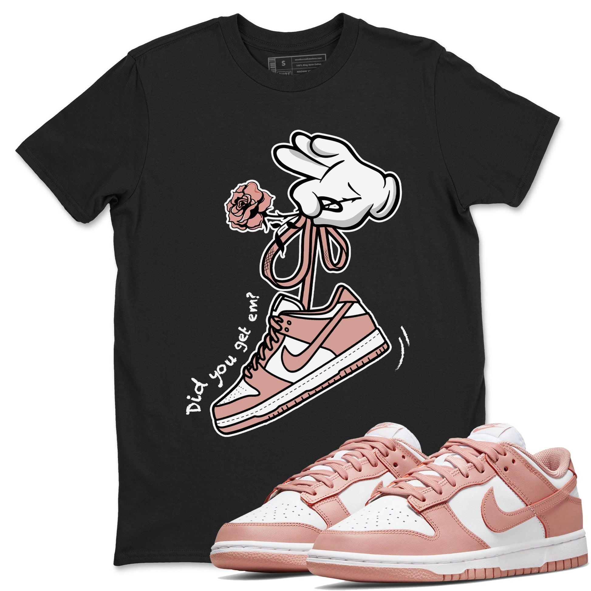 Cartoon Hands Unisex Adult Tops - Dunk Rose Whisper - SNRT Sneaker T-shirts