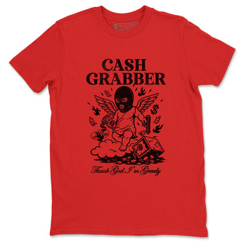 Sneaker match tees – Sneaker Tees To Match Air Foamposite Cough Drop Shoes – Cash Grabber Tee Red 2