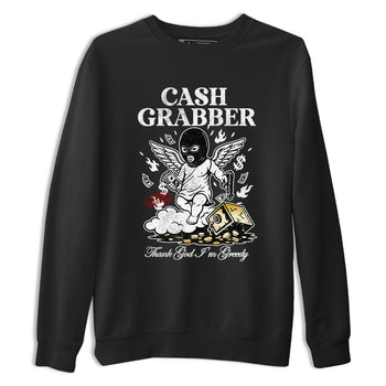 Sneaker match tees – Sneaker Tees To Match Air Jordan 12 Taxi Shoes – Cash Grabber Tee Black 2