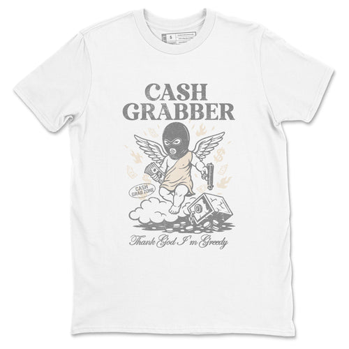Cash Grabber sneaker match t-shirt styled to complete your fit with the Air Jordan 3 Pure Money sneakers, shown in White 2.