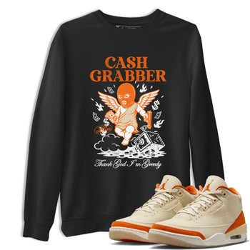 Cash Grabber sneaker match t-shirt styled to complete your fit with the Air Jordan 3 Starfish sneakers, shown in Black 1.