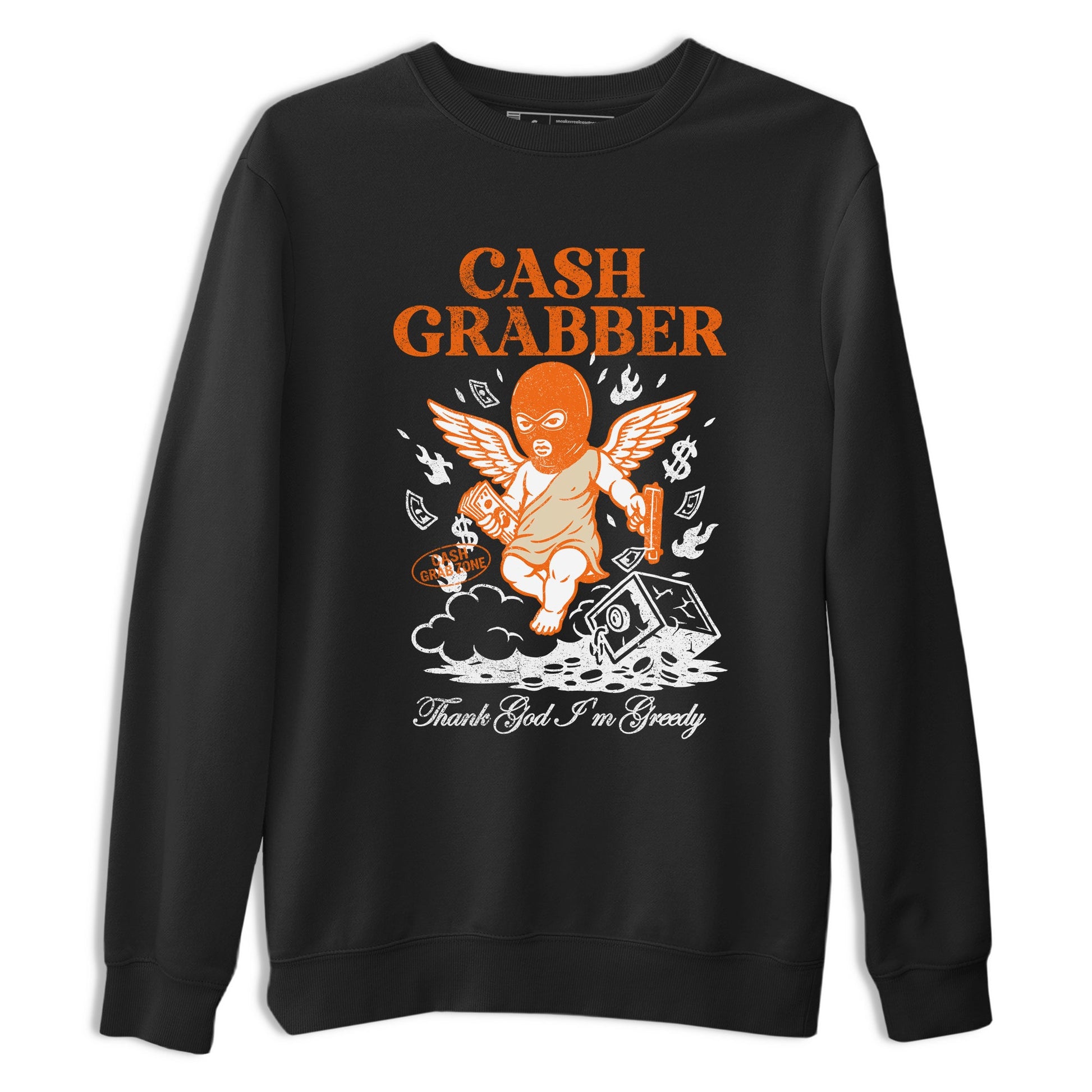 Cash Grabber sneaker match t-shirt styled to complete your fit with the Air Jordan 3 Starfish sneakers, shown in Black 2.