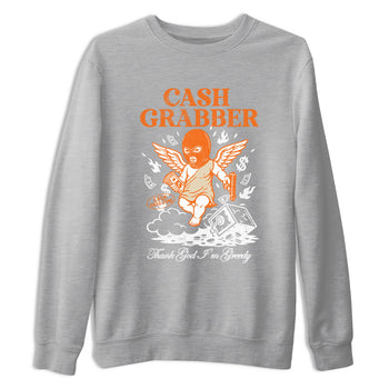 Cash Grabber sneaker match t-shirt styled to complete your fit with the Air Jordan 3 Starfish sneakers, shown in Heather Grey 2.