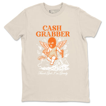 Cash Grabber sneaker match t-shirt styled to complete your fit with the Air Jordan 3 Starfish sneakers, shown in Natural 2.