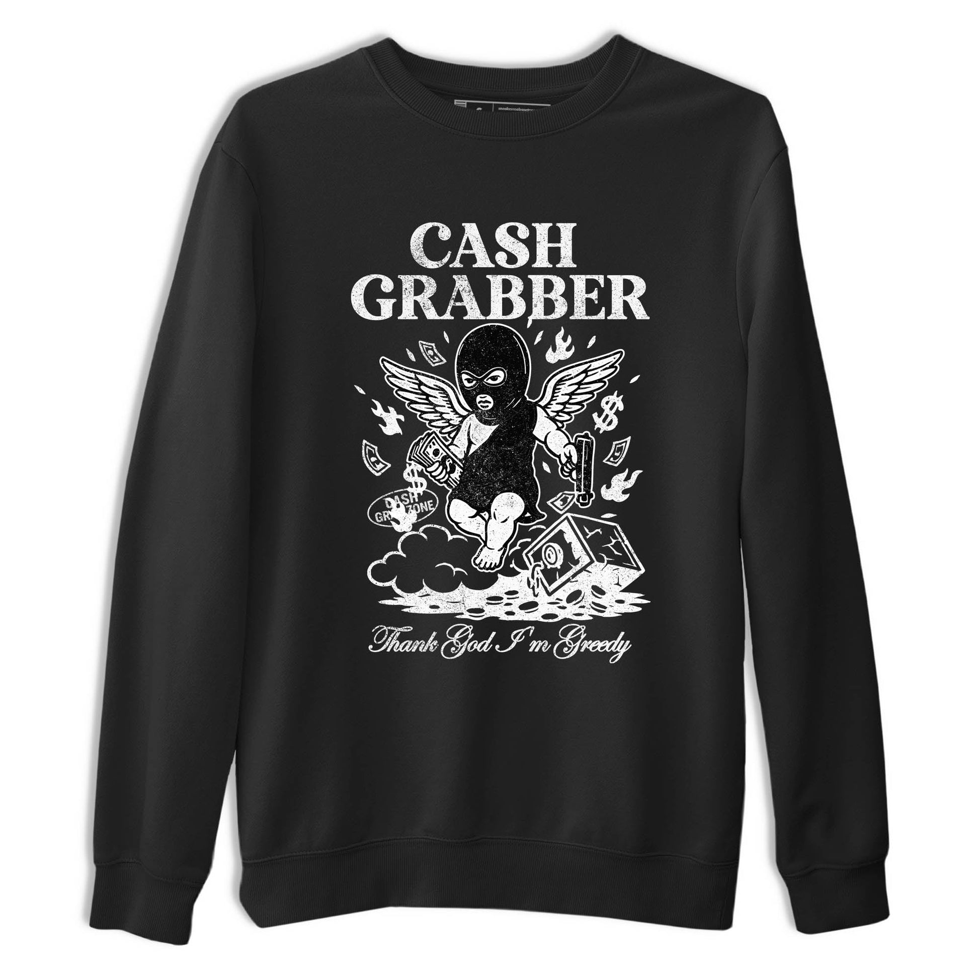 Best Sneakerfit graphic tee – Sneaker Tees To Match Air Jordan 4 Retro Black Cat Sneakers – Cash Grabber Tee Black 2