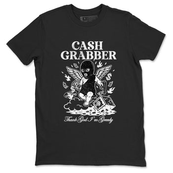 Best Sneakerfit graphic tee – Sneaker Tees To Match Air Jordan 4 Retro Black Cat Sneakers – Cash Grabber Tee Black 2