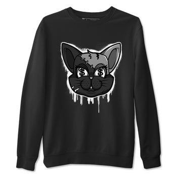 5s Black Cat shirts to match jordans Cat Face sneaker match tees Air Jordan 5 Black Cat SNRT Sneaker Release Tees unisex cotton Black 2 crew neck shirts