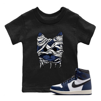 1s Midnight Navy shirts to match jordans Cat Mummy unique Halloween sneaker tee Air Jordan 1 Midnight Navy match shoes to clothes SNRT Sneaker Tees Youth Baby Black 1 tee